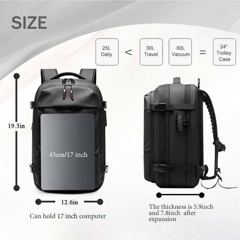 TRAVELPRO Vacuum Backpack | 60L Space-Saving Adventure Bag