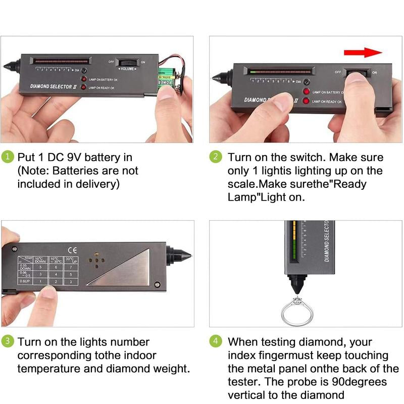 High Precision Diamond Tester Pen, Multifunctional Thermal Conductivity Meter, Portable Diamond Selector for Novices and Experts