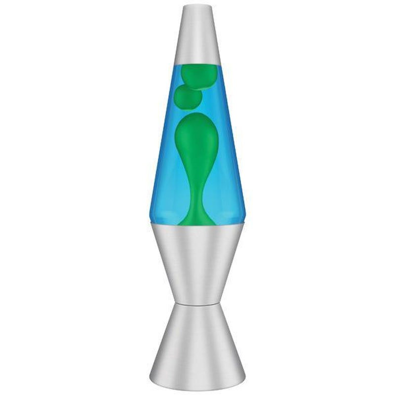 Lava Lamp - 14.5"- the Original Motion Lamp - Orange Lava and Blue Liquid with Silver Base - Item #2117