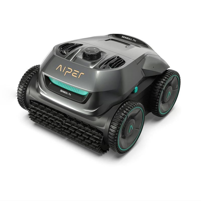 AIPER Cordless Robotic Pool Cleaner, Pool Vacuum with Dual-Drive Motors, Self-Parking Technology, Lightweight, Perfect for Above-Ground/In-Ground Flat Pools up to 40 Feet (Lasts 90 Mins)