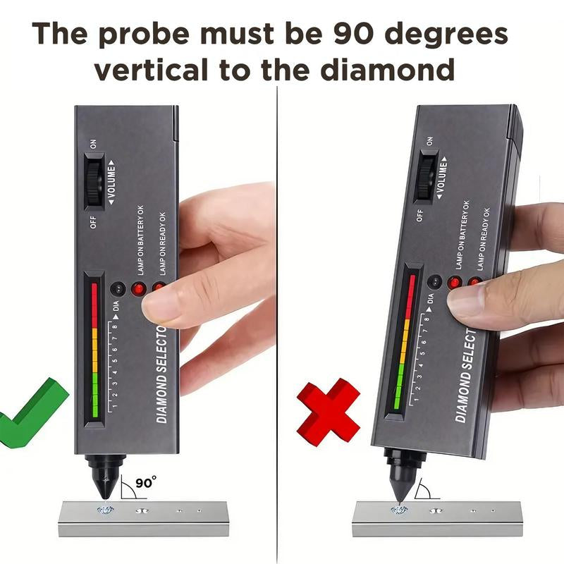 High Precision Diamond Tester Pen, Multifunctional Thermal Conductivity Meter, Portable Diamond Selector for Novices and Experts