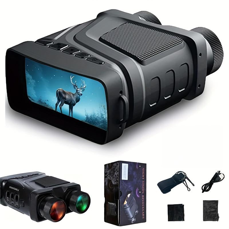 1080P Full-Color Dual Tube Night Vision Goggles with 800M Infrared Telescope, Ideal for Outdoor Camping and Exploration