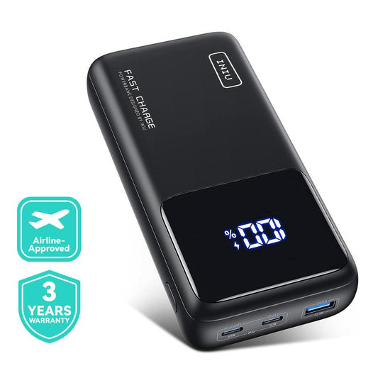 INIU Power Bank, 25000Mah 100W USB C Laptop Portable Charger, PD QC Fast Charging 3-Output External Battery Pack for Laptop Macbook Dell XPS Ipad Tablet Steam Deck Iphone 16 15 14 13 Pro Samsung S22 Etc Chargeable Smartphone Device