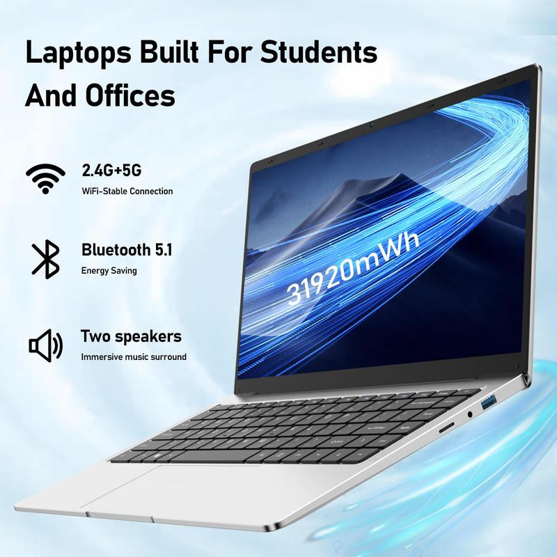 14 Inch Windows 11 Pro Laptop Computer, 8GB DDR4 RAM, 512GB M.2 SATA SSD, 2-2.5 Ghz Intel Celeron J4105 Processor