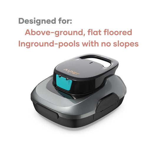 AIPER Cordless Robotic Pool Cleaner, Pool Vacuum with Dual-Drive Motors, Self-Parking Technology, Lightweight, Perfect for Above-Ground/In-Ground Flat Pools up to 40 Feet (Lasts 90 Mins)