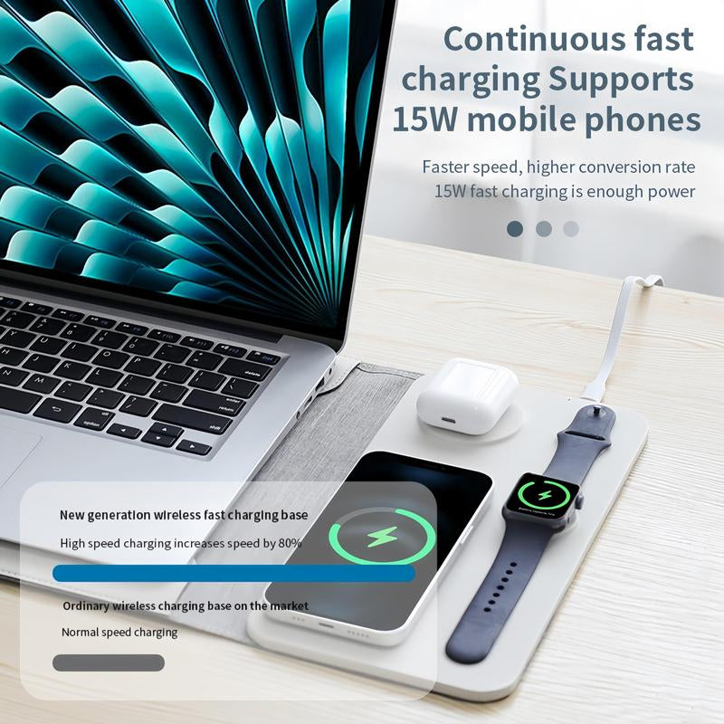 5 in 1 Wireless Charger, Multifunctional Wireless Charger, Multipurpose Laptop Phone Charging Station, Phone Accessories for Home Office