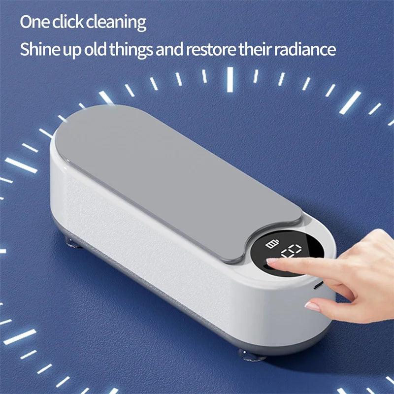 Portable Household Cleaning Machine, 450Ml Clean Pod Ultrasonic Cleaner, Jewelry Cleaner Machine for Ring, Glasses, Makeup Brush