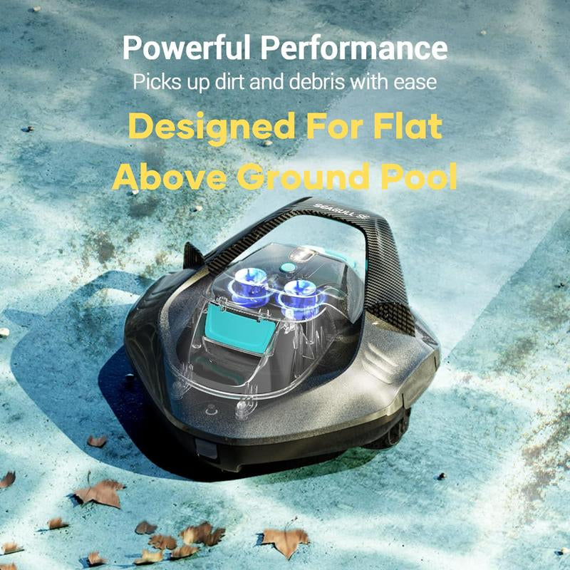 AIPER Cordless Robotic Pool Cleaner, Pool Vacuum with Dual-Drive Motors, Self-Parking Technology, Lightweight, Perfect for Above-Ground/In-Ground Flat Pools up to 40 Feet (Lasts 90 Mins)