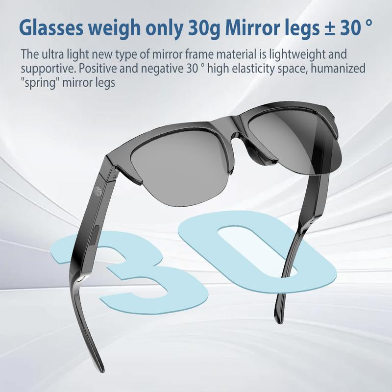 Intelligent Glasses with High-Definition UV Resistant Lenses, Clearer Field of View, Touch Connection, Ultra Light New Frame Material