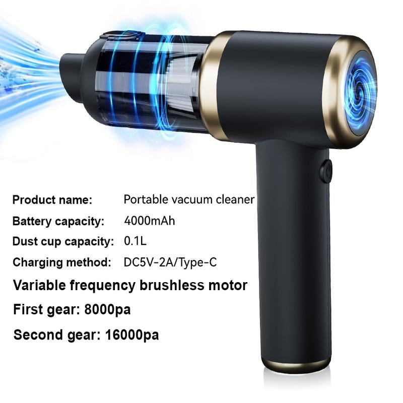 Vacuum Cleaner High Power 16000PA Wireless Handheld Vacuum Cleaner for Household, Car, and Vacuum Cleaner Accessories