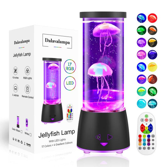 USB Jellyfish Lava Lamp with Aquarium Decor ,RGB Color Changing Night Light with Remote, 2025 Decor Gift, Valentine'S Day Gift Bedroom Table Lamp Creative Decorative Atmosphere Light Living Room