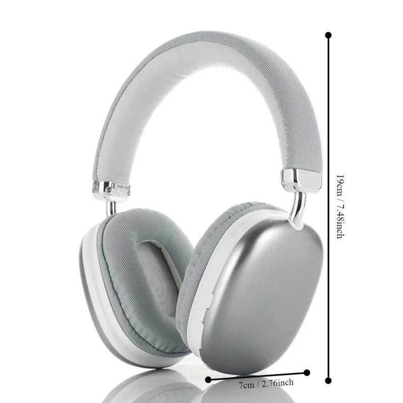 Over-Ear Design Wireless Headphone, Noise Canceling Music Headphones with Built-In Microphone, BT Stretchable Headphones for Summer, Christmas Gifts