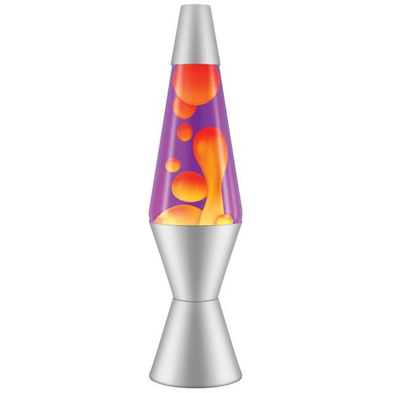 Lava Lamp - 14.5"- the Original Motion Lamp - Orange Lava and Blue Liquid with Silver Base - Item #2117