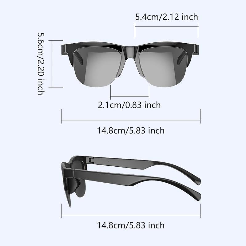 Intelligent Glasses with High-Definition UV Resistant Lenses, Clearer Field of View, Touch Connection, Ultra Light New Frame Material