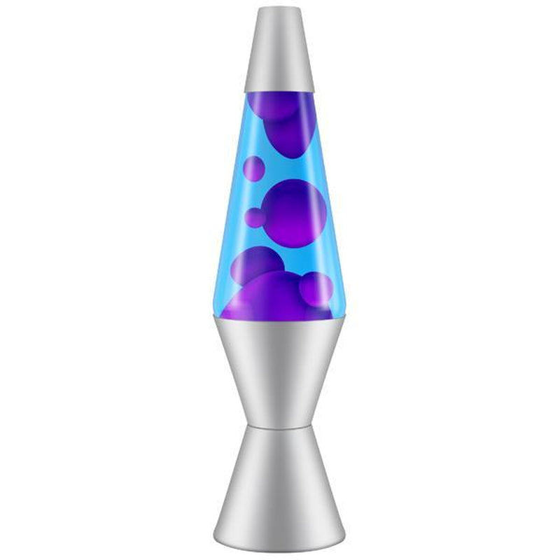 Lava Lamp - 14.5"- the Original Motion Lamp - Orange Lava and Blue Liquid with Silver Base - Item #2117