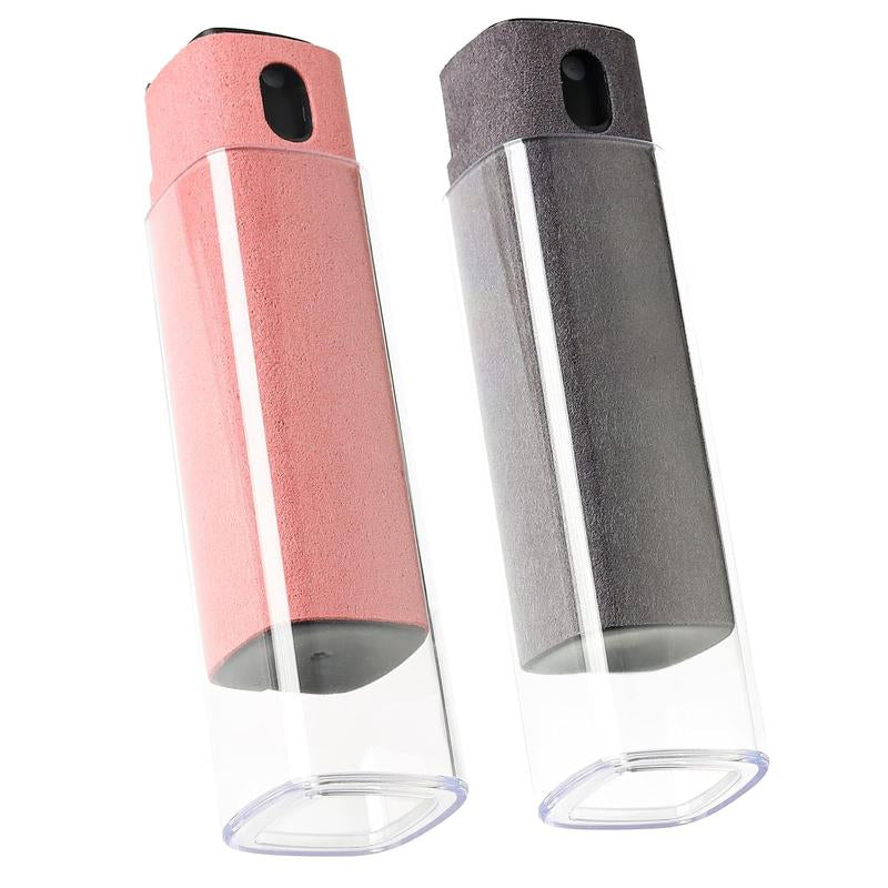 Touchscreen Screen Cleaner Kit - 2 Pcs, Phone, Tablet & Car Screen Cleaner, Two in One Spray & Microfiber Cloth (Grey & Pink)