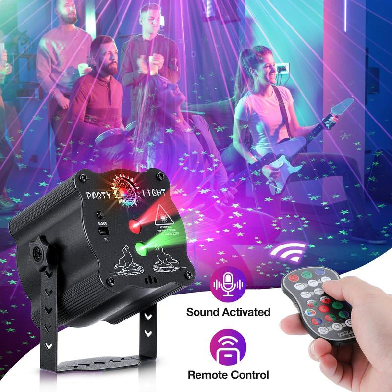 USB Powered DJ Disco Stage Party Light, Sound Activated Light with Remote Control, Novelty Lighting for Karaoke Pub KTV Bar Dance