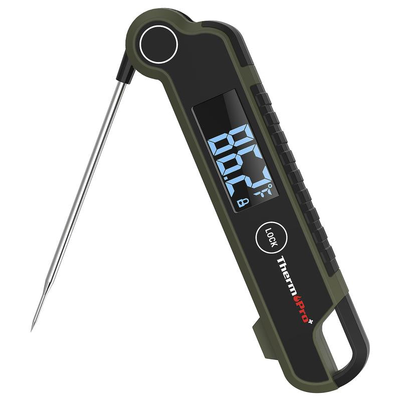 [Grill Gadget] Thermopro Instant Read Digital Meat Thermometer, Auto-Rotating Display, Waterproof Cooking Thermometer for BBQ, Grill, Kitchen