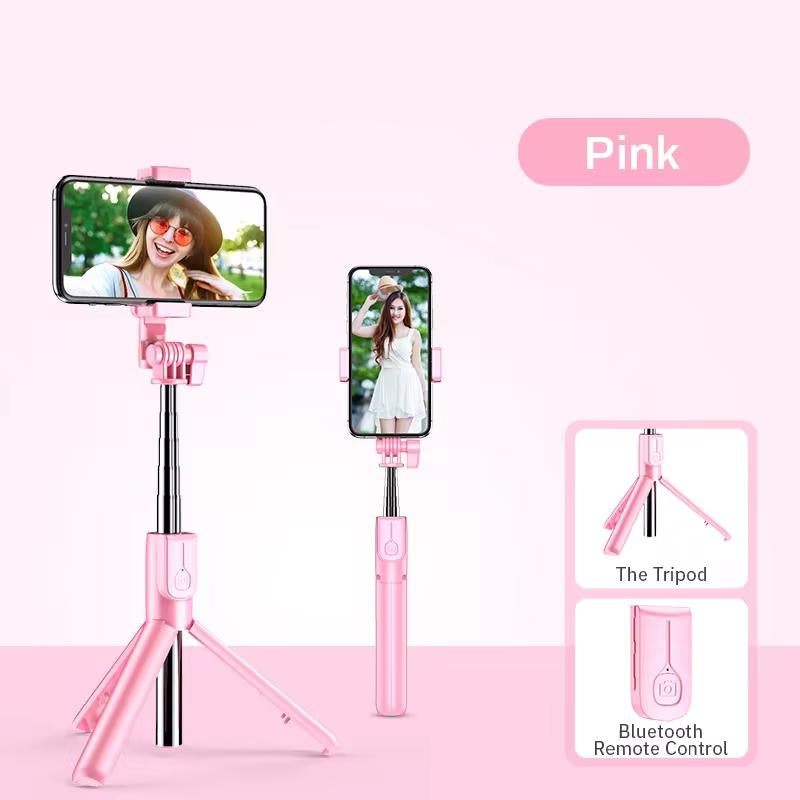 4 in 1 Wireless Bluetooth Compatible Selfie Stick LED Ring Light Extendable Handheld Monopod Live Tripod for Iphone 16 15 14 13 SZKOSTON