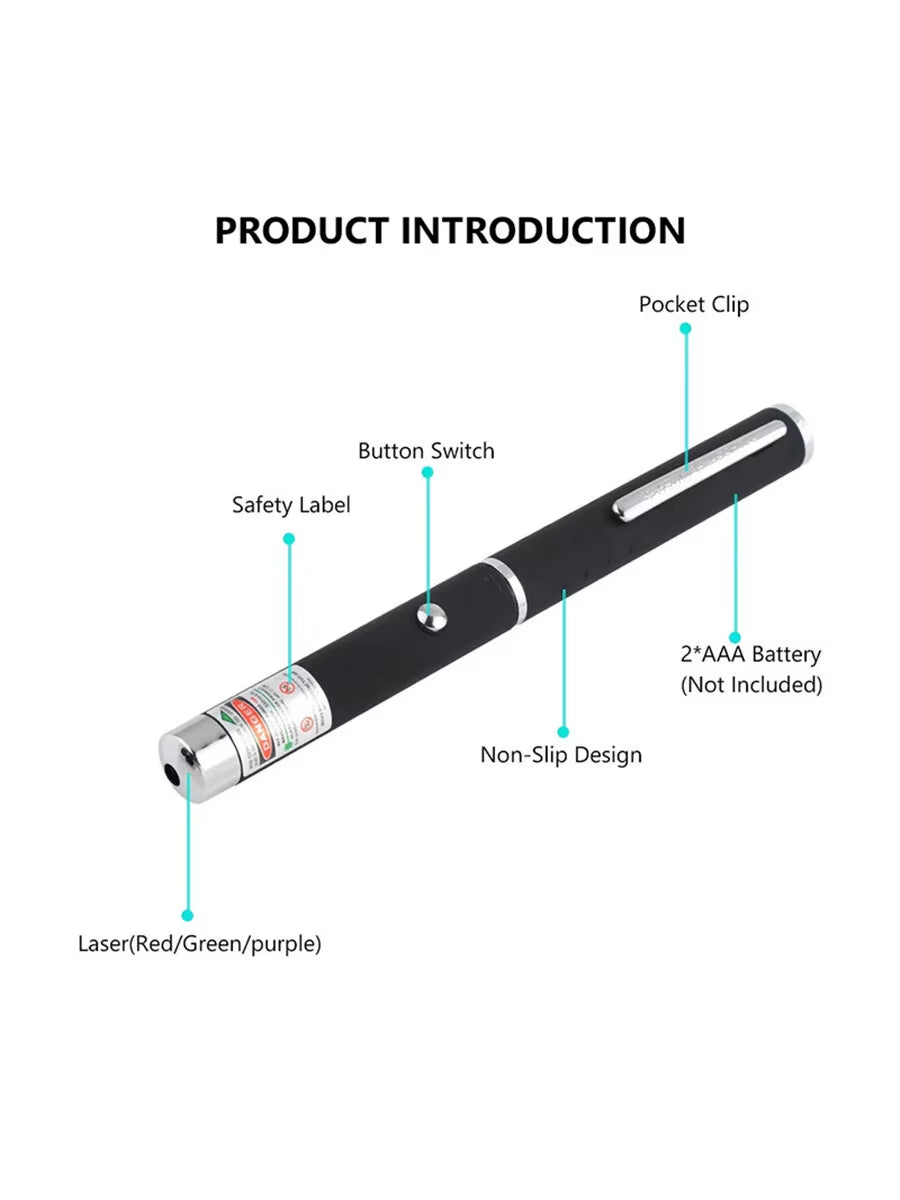 High-Quality Laser Pointer Red Green Purple Three-Color Laser Pointer Projection Teaching Demonstration Pen Hunting Optics