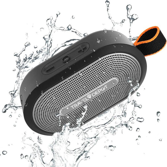 Travel Depot Magnetic Bluetooth Speaker – HD Sound, Portable, Waterproof (IP66), 18H Playtime, TWS Pairing, BT5.3, Perfect for Home, Golf, Jobsite & Outdoors