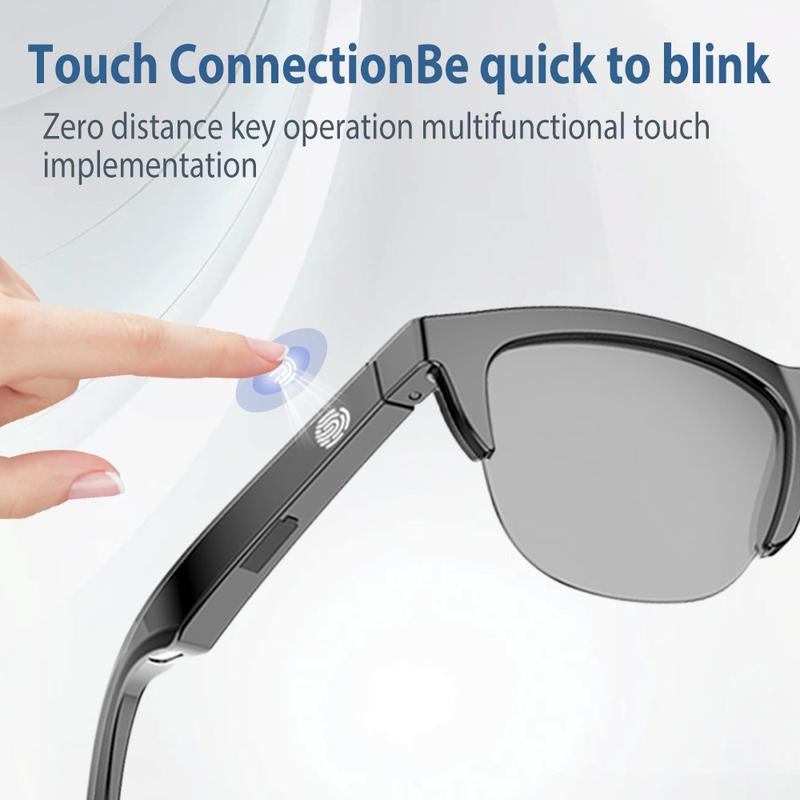 Intelligent Glasses with High-Definition UV Resistant Lenses, Clearer Field of View, Touch Connection, Ultra Light New Frame Material