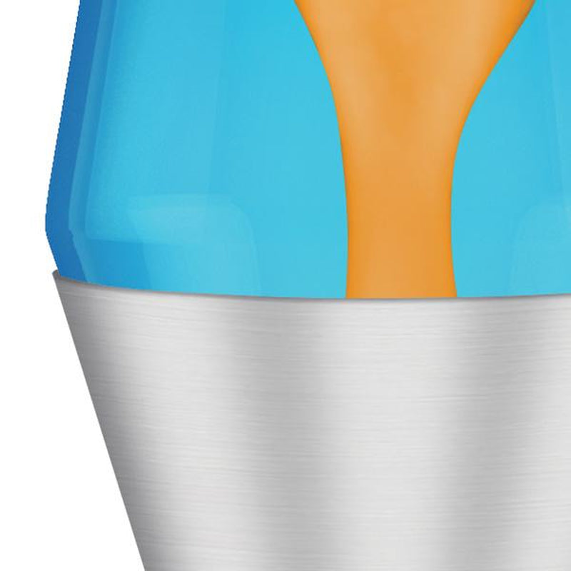 Lava Lamp - 14.5"- the Original Motion Lamp - Orange Lava and Blue Liquid with Silver Base - Item #2117